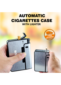 Focus Long Cloud Automatic Cigarettes Case With Lighter, JDYH02